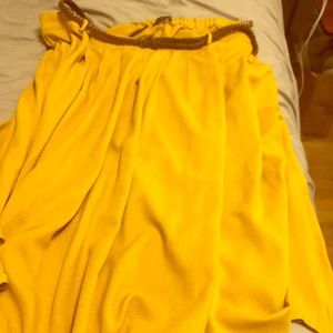 Yellow ModCloth Skirt with belt